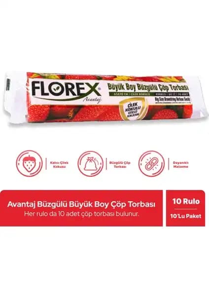 Florex Avantaj Seri Çilek Kokulu Büyük Boy Çöp Poşeti İncelemesi ve Kullanıcı Yorumları