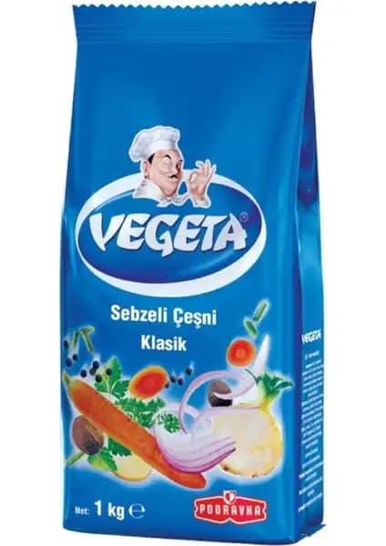 FO Vegeta Klasik Çeşni 1 KG Sebzeli Baharat ile Yemeklere Derin Lezzet Katın