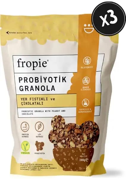 Fropie Probiyotik Granola Yer Fıstığı ve Çikolata ile Sağlıklı ve Lezzetli Atıştırmalık Seçenekleri