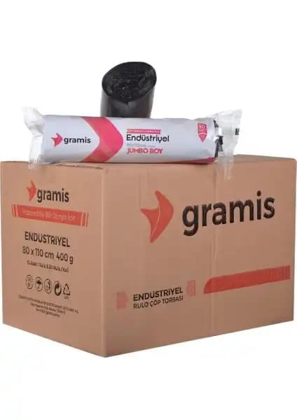 Gramis Endüstriyel Jumbo Boy Siyah Çöp Poşeti: Dayanıklı ve Kullanışlı Çöp Torbası Çözümü
