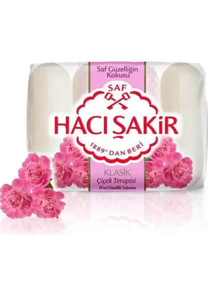 Hacı Şakir Güzellik Sabunu Klasik Çiçek Terapisi Doğal İçeriklerle Güvenilir Temizlik ve Bakım