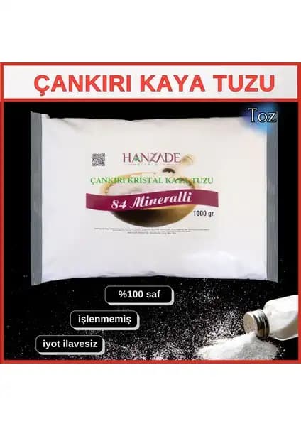 Hanzade 84 Mineralli Çankırı Kristal Toz Kaya Tuzu Sağlıklı ve Doğal Lezzet Kaynağı