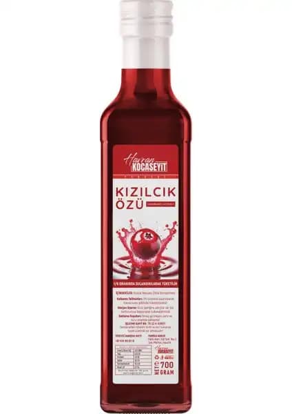 Havran Kocaseyit Kızılcık Özü 700g Doğal ve Lezzetli Sağlıklı Beslenme Kaynağı