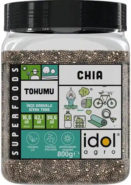İdolagro Chia Tohumu: Glutensiz ve Keto Dostu Sağlıklı Beslenme Alternatifi