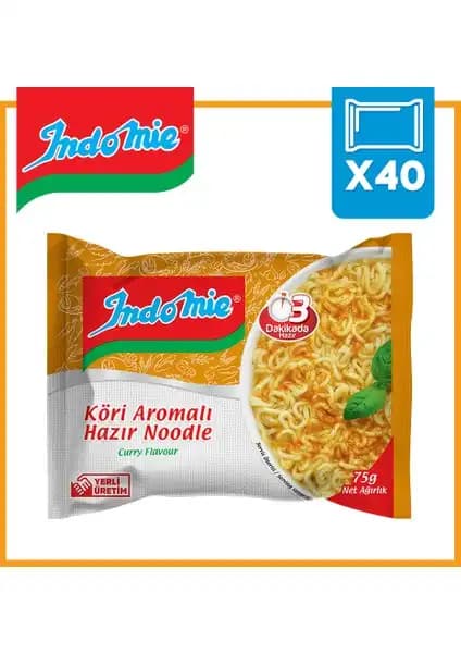 Indomie 40'lı Köri Aromalı Hazır Noodle Koli: Hızlı ve Lezzetli Yemek Seçeneği