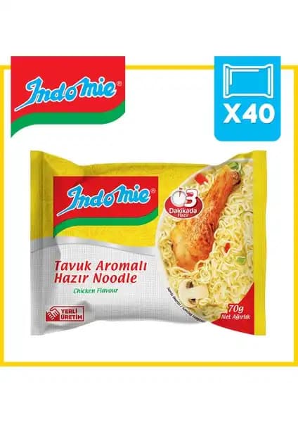 Indomie Tavuk Aromalı 40'lı Hazır Noodle Koli Pratik ve Lezzetli Seçenek
