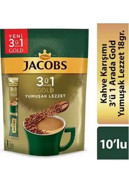 Jacobs 3'ü 1 Arada Gold Yumuşak İçim Kahve: Pratik ve Lezzetli Kahve Seçeneği