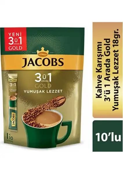 Jacobs 3'ü 1 Arada Gold Yumuşak İçim Kahve: Pratik ve Lezzetli Kahve Seçeneği