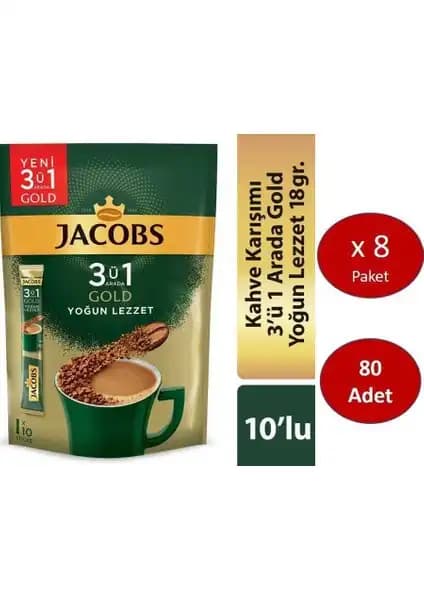 Jacobs 3ü1 Ara Gold Kahve Karışımı: Yüksek Kalite ve Pratiklik Sunan Kahve Seçeneği