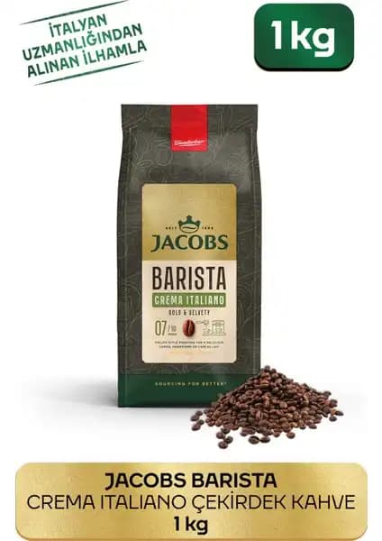 Jacobs Barista Editions Crema Italiano Kaliteli Çekirdek Kahve ve Zengin Aromalar