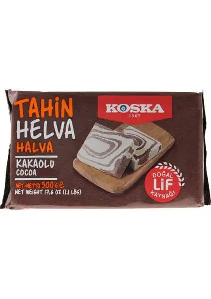 Kakaolu Helva 500 Gr Türkiye Menşeli Geleneksel Tatlı Kalitesi ve Lezzeti