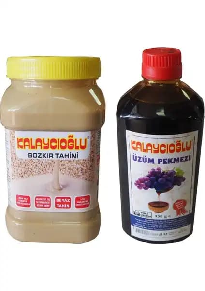 Kalaycıoğlu Beyaz Tahin ve Pekmez: Doğal ve Sağlıklı Lezzetler (935g Tahin, 1kg Pekmez)