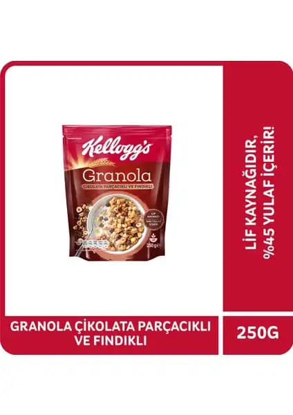 Kellogg's Çikolata Parçacıklı ve Fındıklı Granola Ürünü Hakkında Detaylı Bilgi ve Kullanım Önerileri