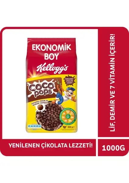 Kellogg's Coco Pops Tahıl Topları 1 kg: Lezzetli ve Besleyici Çikolatalı Tahıl Atıştırmalığı