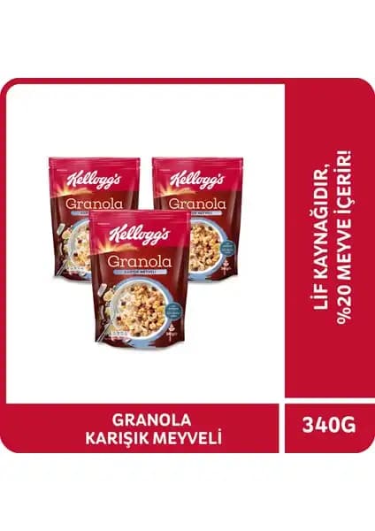 Kellogg's Granola Karışık Meyveli: Sağlıklı ve Lezzetli Kahvaltı Seçeneği