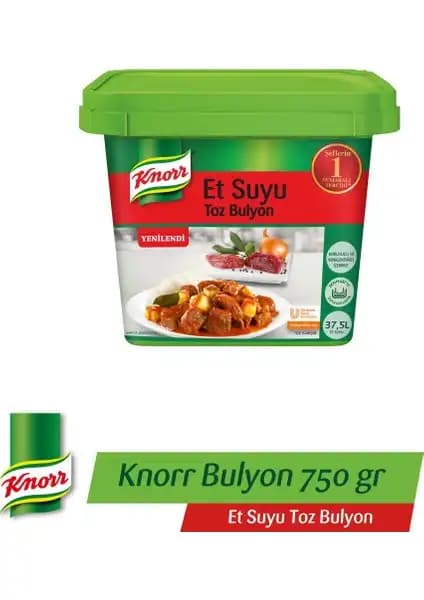 Knorr Et Bulyon 750 Gram Yüksek Kaliteli ve Pratik Yemek Yapımı Malzemesi