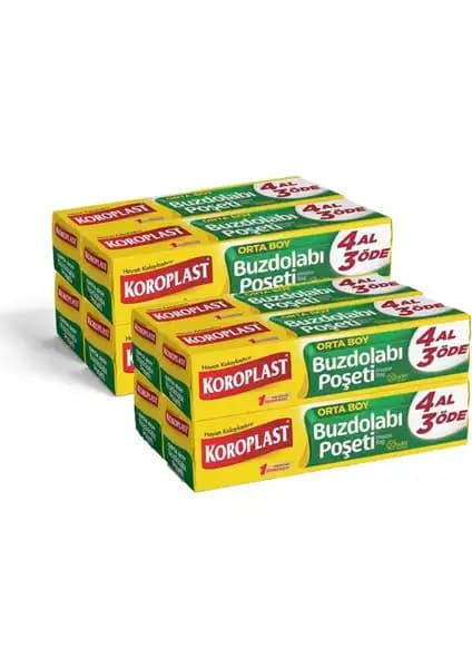 Koroplast Orta Boy Buzdolabı Poşeti Seti Günlük Saklama ve Organize İçin Uygun