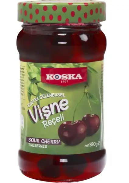 Koska Ekstra Geleneksel Vişne Reçeli 380g Doğal ve Lezzetli Kahvaltılık Alternatif