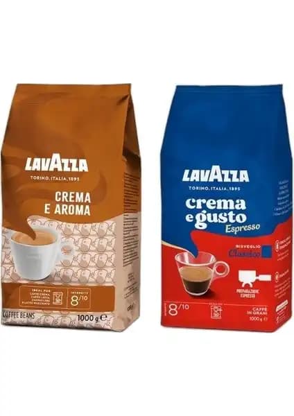 Lavazza Crema E Aroma ve Crema E Gusto Çekirdek Kahve Seti: Kalite ve Aromanın Buluşması