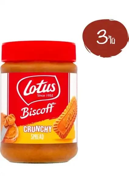 Lotus Biscoff Crunchy Karamelize Bisküvi Ezmesi 380g Pratik Kullanım ve Çok Yönlü Tarifler İçin