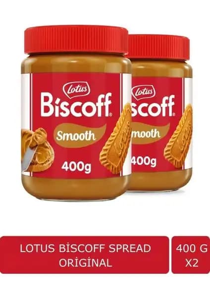Lotus Biscoff Spread Orijinal 400 Gr x 2, Çok Yönlü ve Lezzetli Kahvaltı ve Tatlı Seçeneği