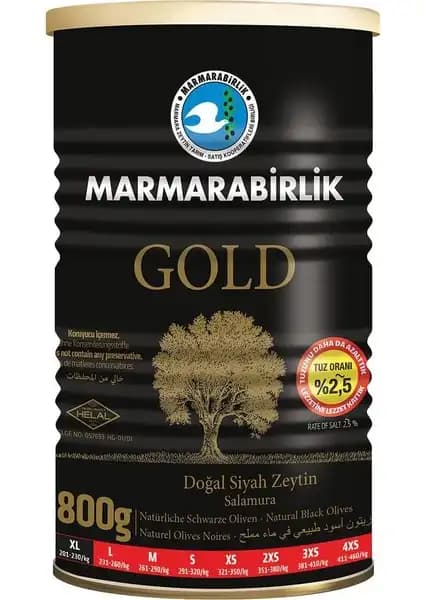 Marmarabirlik Gold Mega Siyah Zeytin: Yüksek Kalite ve Doğal Lezzet Sunan Büyük Boy Zeytin