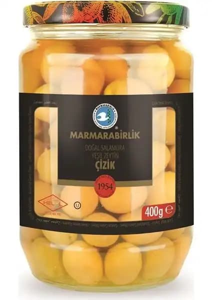 Marmarabirlik M Boy Çizik Doğal Yeşil Zeytin: Lezzet ve Doğallık Sunan Sağlıklı Seçenek