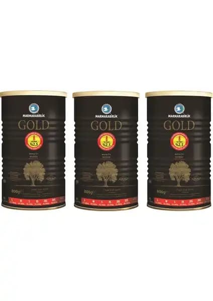 Marmarabirlik Marmarabi̇rli̇k Gold (XL) 3'lü Paketle Sağlıklı ve Doğal Siyah Zeytin Deneyimi