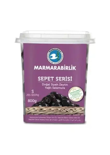 Marmarabirlik Sepet Serisi Hususi 291-320 S 800g Siyah Zeytin Kaliteli ve Lezzetli