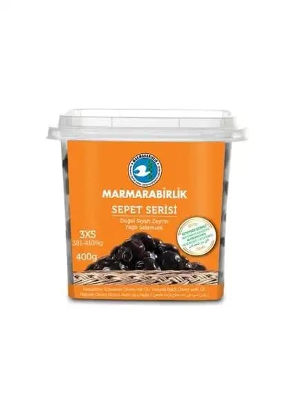 Marmarabirlik Sepet Serisi Lüks Siyah Zeytin 400 Gr Kaliteli ve Geleneksel Lezzet
