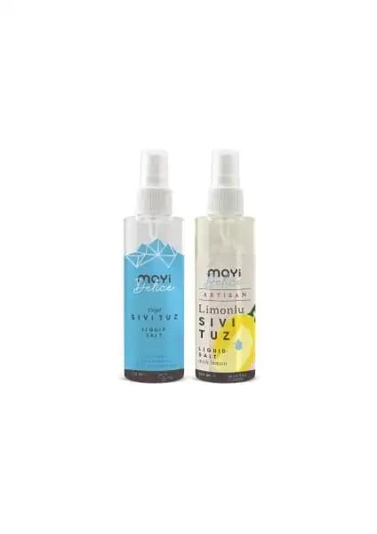 Mayi Tuz Sade ve Limonlu Sıvı Tuz Paketi Doğal ve Aromatik Mutfak Lezzetleri