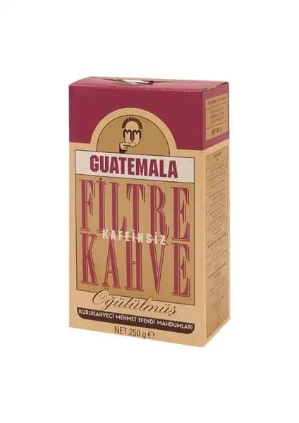 Mehmet Efendi Guatemala Filtre Kahve Kafeinsiz 250 Gr Hafif ve Aromatik Tat ile Günün Her Anı