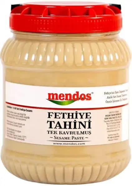 Mendos Tek Kavrulmuş Taze Fethiye Tahini 1900 Gr Doğal ve Lezzetli Susam Tahini