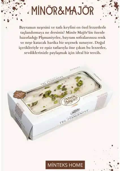 Minteks M-M 200 Gr Tel Pişmaniye Antep Fıstıklı Geleneksel Tatlı Seçeneği