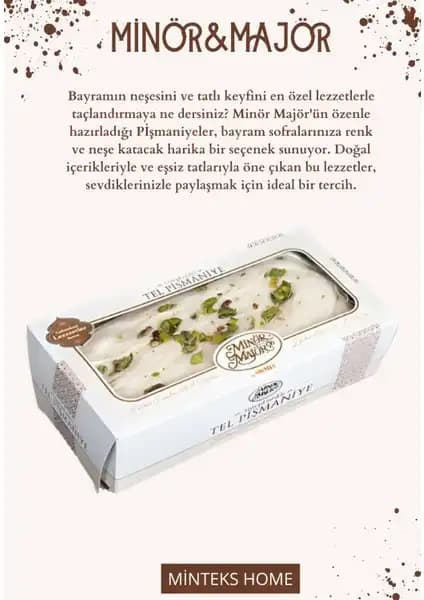 Minteks M-M 200 Gr Tel Pişmaniye Antep Fıstıklı Geleneksel Tatlı Seçeneği
