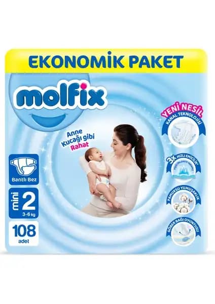 Molfix Bebek Bezi 2 Beden Mini Ekonomik Paket: Konfor, Güven ve Pratiklik İçin Uygun Çözüm