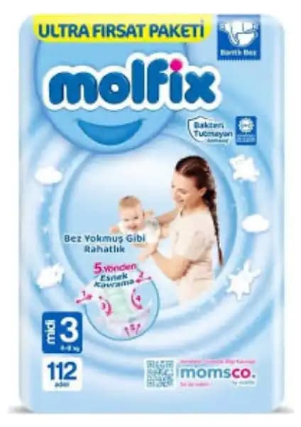 Molfix Bebek Bezi 3D 3 Beden Midi: Konfor ve Güvenlik Sunan Yüksek Kaliteli Bebek Bezi