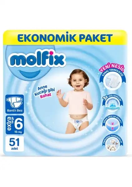 Molfix Bebek Bezi 6 Beden Extra Large: Konfor ve Güvenlik Sunan Bebek Bezi Çözümü