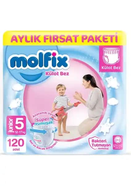 Molfix Külot Bez 5 Beden Junior Güvenilir ve Konforlu Çocuk Bezi Fırsat Paketi