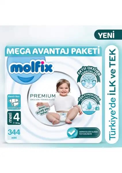 Molfix Premium Mega Avantaj Paketi: Yüksek Emicilik ve Cilt Koruma Özellikleriyle Bebek Bezi
