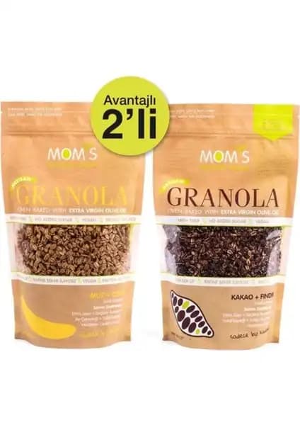Mom's Natural Foods İkili Granola Serisi Sağlıklı ve Doğal Atıştırmalık Alternatifleri