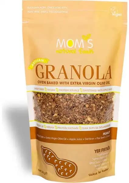 Mom's Natural Foods Yer Fıstıklı Granola Sağlıklı ve Doğal Atıştırmalık Ürünü Özellikleri ve Fiyatları