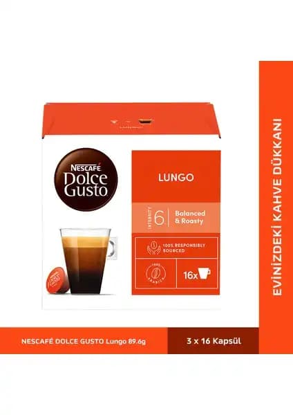 Nescafe Dolce Gusto Lungo Kapsül Kahve: Yüksek Kalite ve Zengin Aromayla Pratik İçim Deneyimi