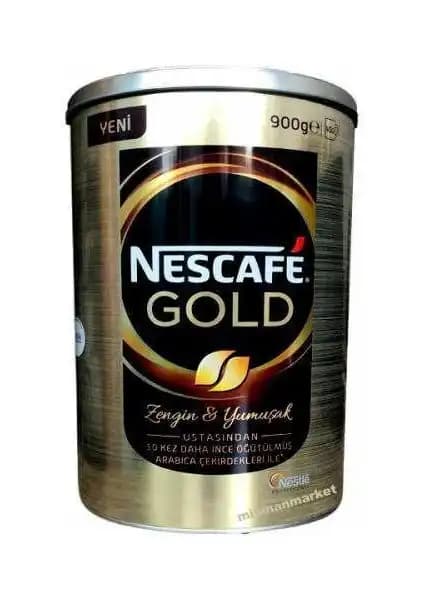 Nescafe Gold Çözünebilir Kahve 900 gr Teneke – Yüksek Kalite ve Aromayla Pratik Kahve Deneyimi
