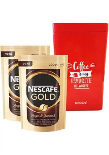 Nescafe Gold Paket ve Kahve Kutusu 200 gr 2'li - Kaliteli ve Pratik Kahve Seçeneği