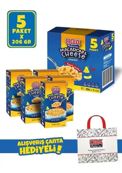 Oba 5’li Macaroni And Cheese Pratik ve Peynir Aromasıyla Lezzetli Bir Makarna Seçeneği