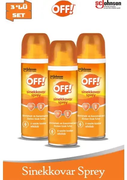 Off! 3'lü Sinekkovar Sprey Seti: Etkili ve Uzun Süreli Sivrisinek Koruma Çözümü