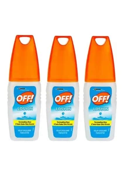 Off Raid Off Sinek Kovar Losyon 100 ml X3 Paket Yaz Ayları İçin Etkili Sivrisinek Koruma