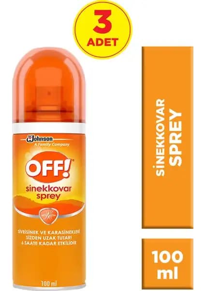 Off! Sinekkovar Sprey 3'lü ile Sivrisinek ve Böceklerden Etkili Koruma Sağlayın