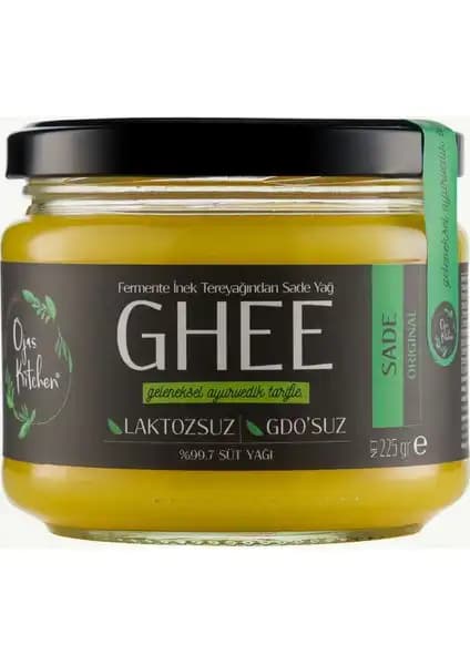 Ojas Kitchen Sade Ghee Doğal ve Sağlıklı Katkısız Sade Yağ 225 Gr